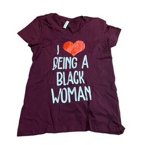 I love being a black woman tee size 2XL